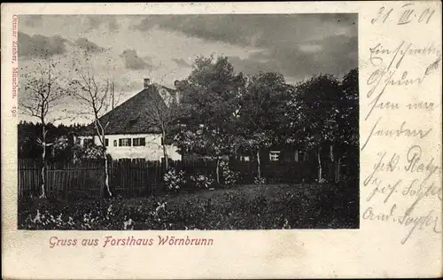 Ak Wörnbrunn Grünwald im Landkreis München Oberbayern, Forsthaus