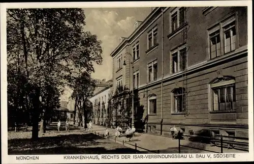 Ak München, Krankenhaus, rechts der Isar-Verbindungsbau