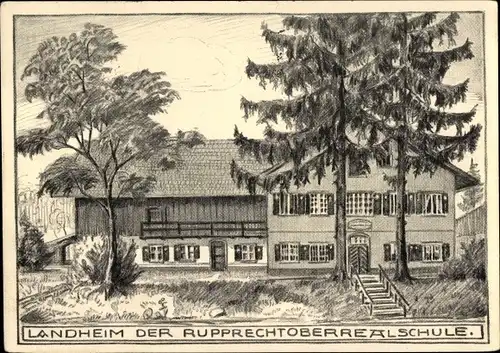 Ak Holzhausen Straßlach Dingharting in Oberbayern, Landheim der Rupprechtoberrealschule