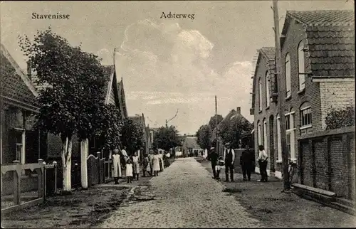 Ak Stavenisse Zeeland, Achterweg
