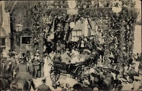 Ak Zierikzee Zeeland, Prinz Hendrik der Niederlande, Königin Wilhelmina, Besuch in der Stadt 1907