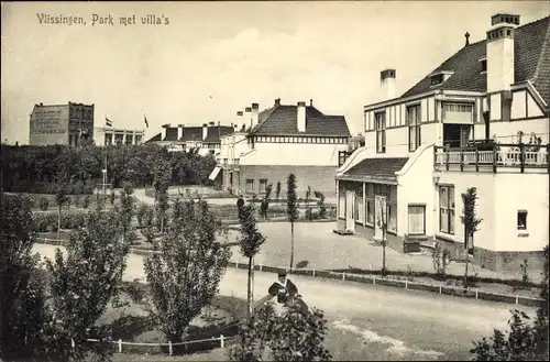 Ak Vlissingen Zeeland Niederlande, Park met villa's