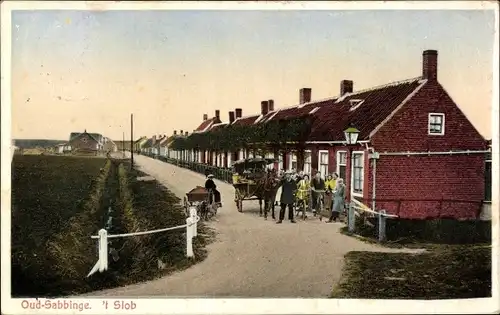 Ak Oud Sabbinge Zeeland, 't Slob, Straßenpartie