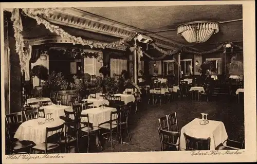 Ak München, Hotel Wagner, Cabaret Wien München, Sonnenstraße 21-23