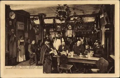 Ak München, Bierstube Hundskugel, Gäste