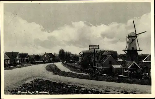 Ak Wemeldinge Zeeland Niederlande, Bonzijweg, Molen