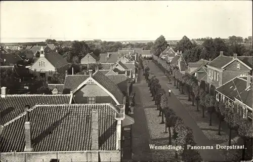 Ak Wemeldinge Zeeland Niederlande, Panorama Dorpstraat