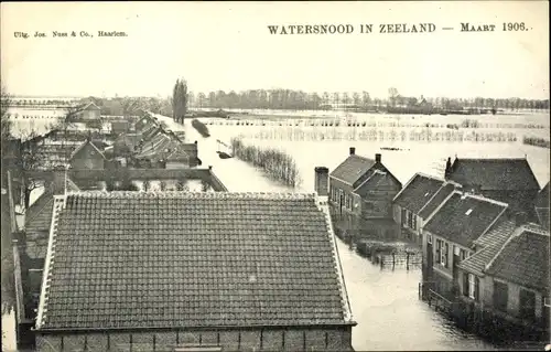 Ak Zeeland, Watersnood Maart 1906