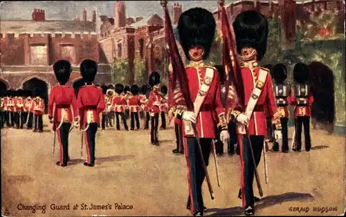 Künstler Ak Hudson, Gerald, London England, St. James's Palace, Changing Guard