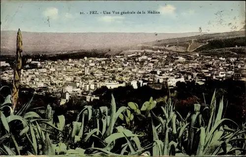 Ak Fès Fez Marokko, Vue generale de la Medina