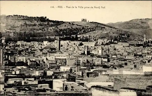 Ak Fès Fez Marokko, Vue de la Ville prise du Bordj Sud