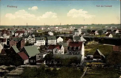 Ak Freiberg in Sachsen, Teil der Vorstadt