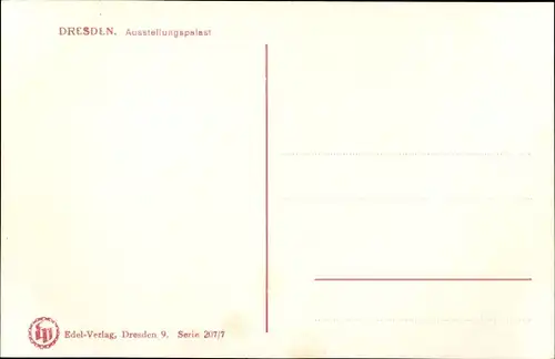 Ak Dresden Altstadt, Ausstellungspalast