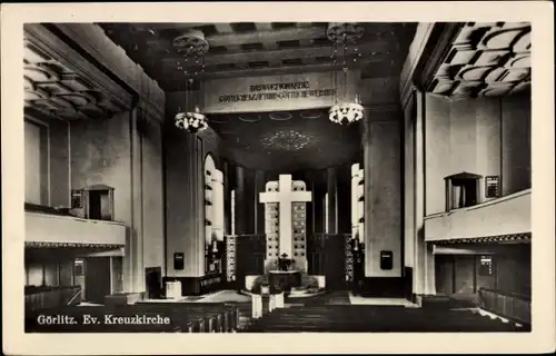 Ak Görlitz in der Lausitz, Ev. Kreuzkirche, Innenansicht