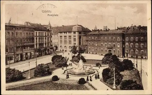 Ak Görlitz in der Lausitz, Postplatz