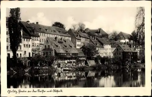 Ak Görlitz in der Lausitz, Partie an der Neiße, Altstadt