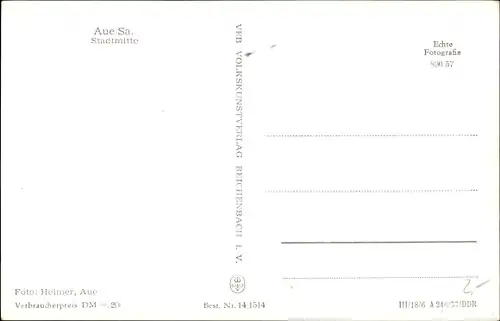 Ak Aue im Erzgebirge Sachsen, Stadtmitte