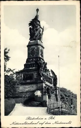Ak Rüdesheim am Rhein, Niederwald Nationaldenkmal