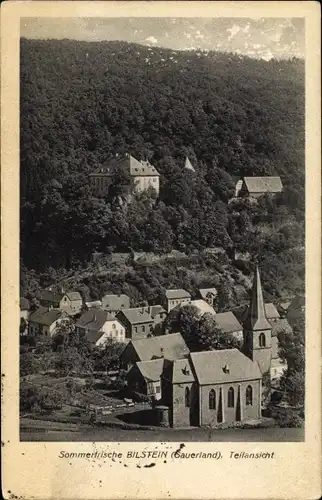 Ak Bilstein Lennestadt im Sauerland, Teilansicht mit Kirche