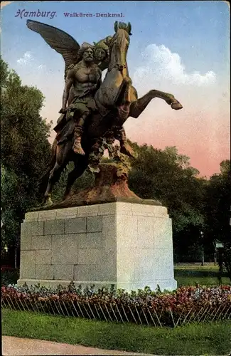 Ak Hamburg Nord Uhlenhorst, Walküren Denkmal