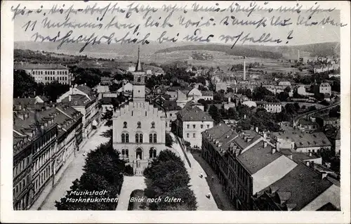 Ak Markneukirchen Vogtland, Musikstadt, Blick nach Osten