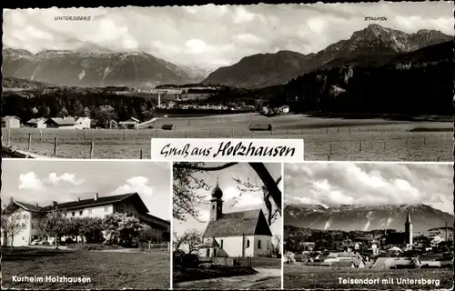 Ak Holzhausen Teisendorf in Oberbayern, Kurheim Holzhausen, Untersberg, Staufen, Kirche