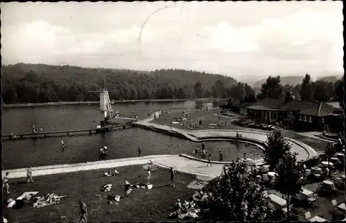 Ak Euskirchen Nordrhein Westfalen, Steinbachtalsperre, Badeanstalt