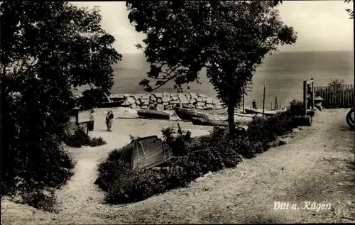 Ak Vitt Putgarten auf Rügen, Strand, Boote