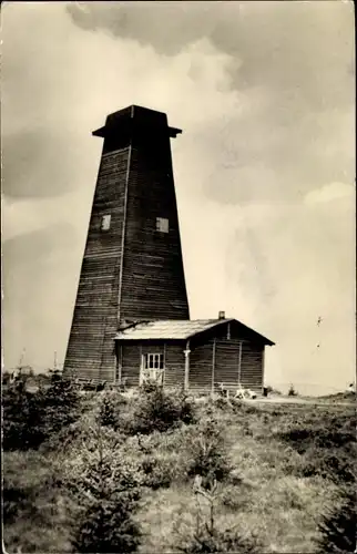 Ak Masserberg in Thüringen, Rennsteig-Warte mit Hartungsklause