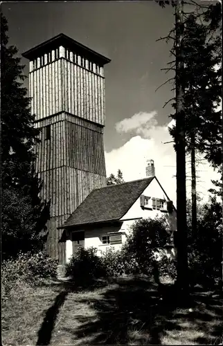 Ak Lauter Bernsbach im Erzgebirge Sachsen, Aussichtsturm Morgenleithe