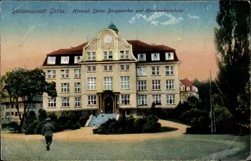 Ak Gotha in Thüringen, Herzogl. Sächs. Baugewerbe- und Handwerkerschule