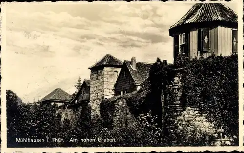 Ak Mühlhausen in Thüringen, Am hohen Graben