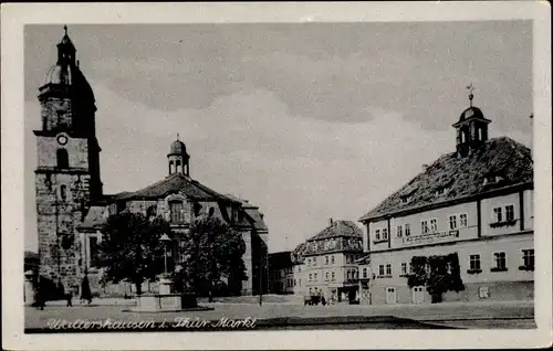 Ak Waltershausen in Thüringen, Markt