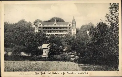 Ak Bad Berka in Thüringen, Dr. Starckes Sanatorium