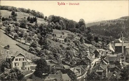 Ak Ruhla in Thüringen, Panorama Oberstadt