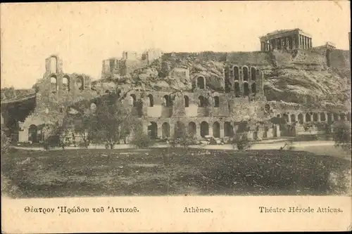 Ak Athen Griechenland, Theatre Herode Atticus