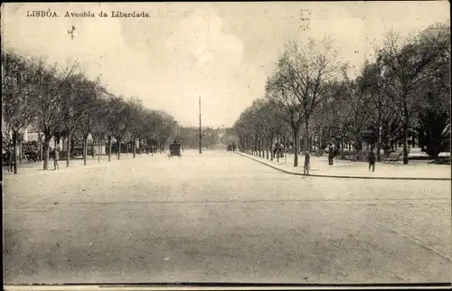 Ak Lisboa Lissabon Portugal, Avenida da Liberdade