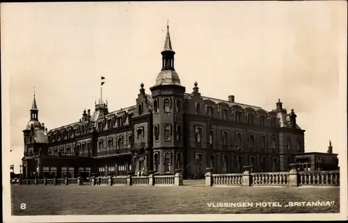 Ak Vlissingen Zeeland Niederlande, Hotel Britannia