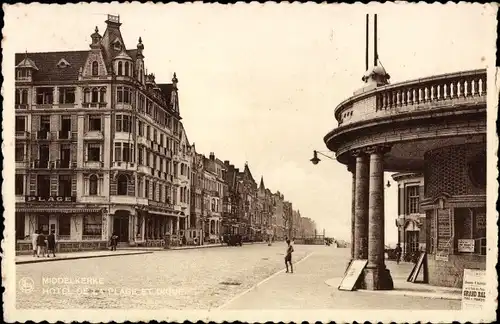 Ak Middelkerke Westflandern, Hotel de la Plage et Digue