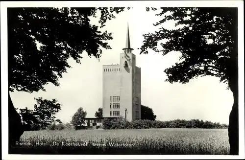 Ak Rhenen Utrecht, Hotel De Koerheuvel tevens Watertoren