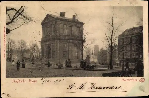 Ak Rotterdam Südholland Niederlande, Delftsche Poort