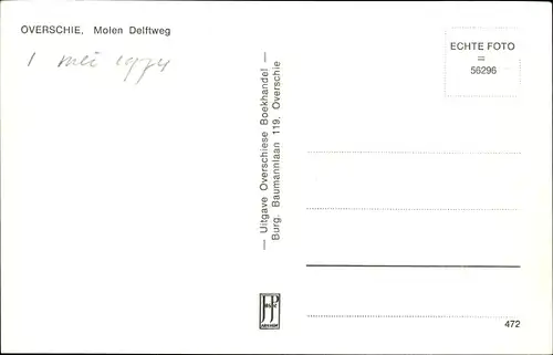 Ak Overschie Rotterdam Südholland, Molen Delftweg