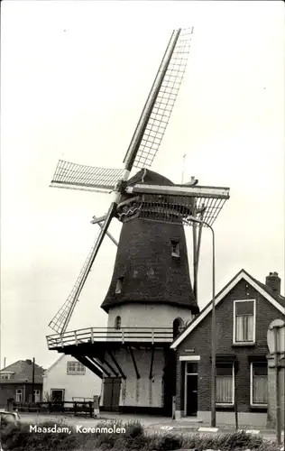 Ak Maasdam Südholland, Korenmolen