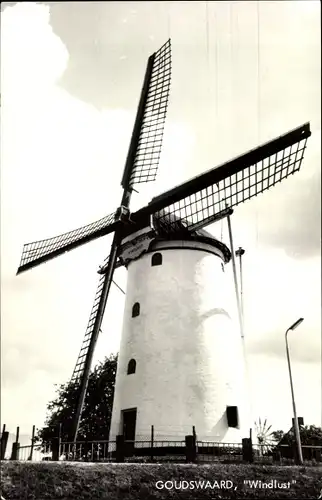 Ak Goudswaard Südholland, Molen Windlust