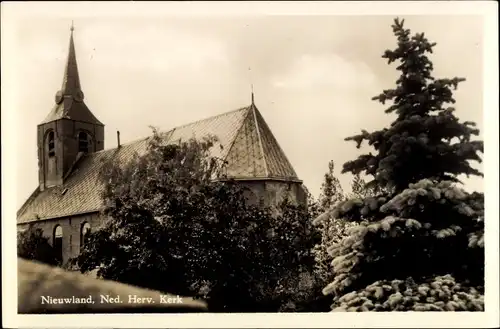 Ak Nieuwland Vijfheerenlanden Südholland, Ned. Herv. Kerk