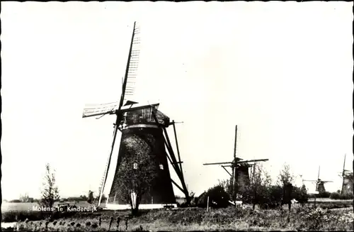 Ak Kinderdijk Molenwaard Südholland Niederlande, Molen