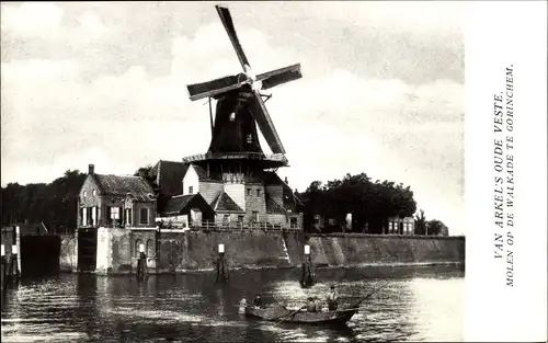 Ak Gorinchem Südholland Niederlande, Oliemolen de Eendracht, Gesloopt 1917