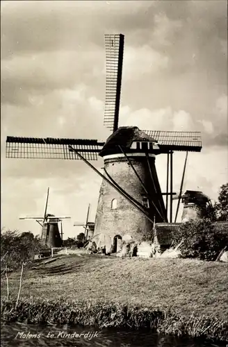 Ak Kinderdijk Molenwaard Südholland Niederlande, Molens