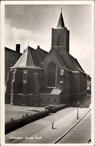 Ak Schiedam Südholland Niederlande, Grote Kerk