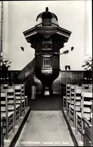 Ak Wateringen Südholland, Ned. Herv. Kerk, Interieur